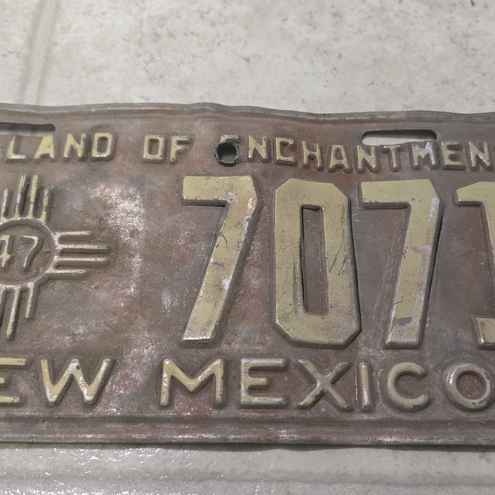 Vintage New Mexico License Plate - Rustic Brown and Gold - Picture 4 of 9